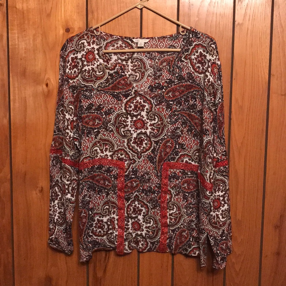 Long sleeved tunic blouse